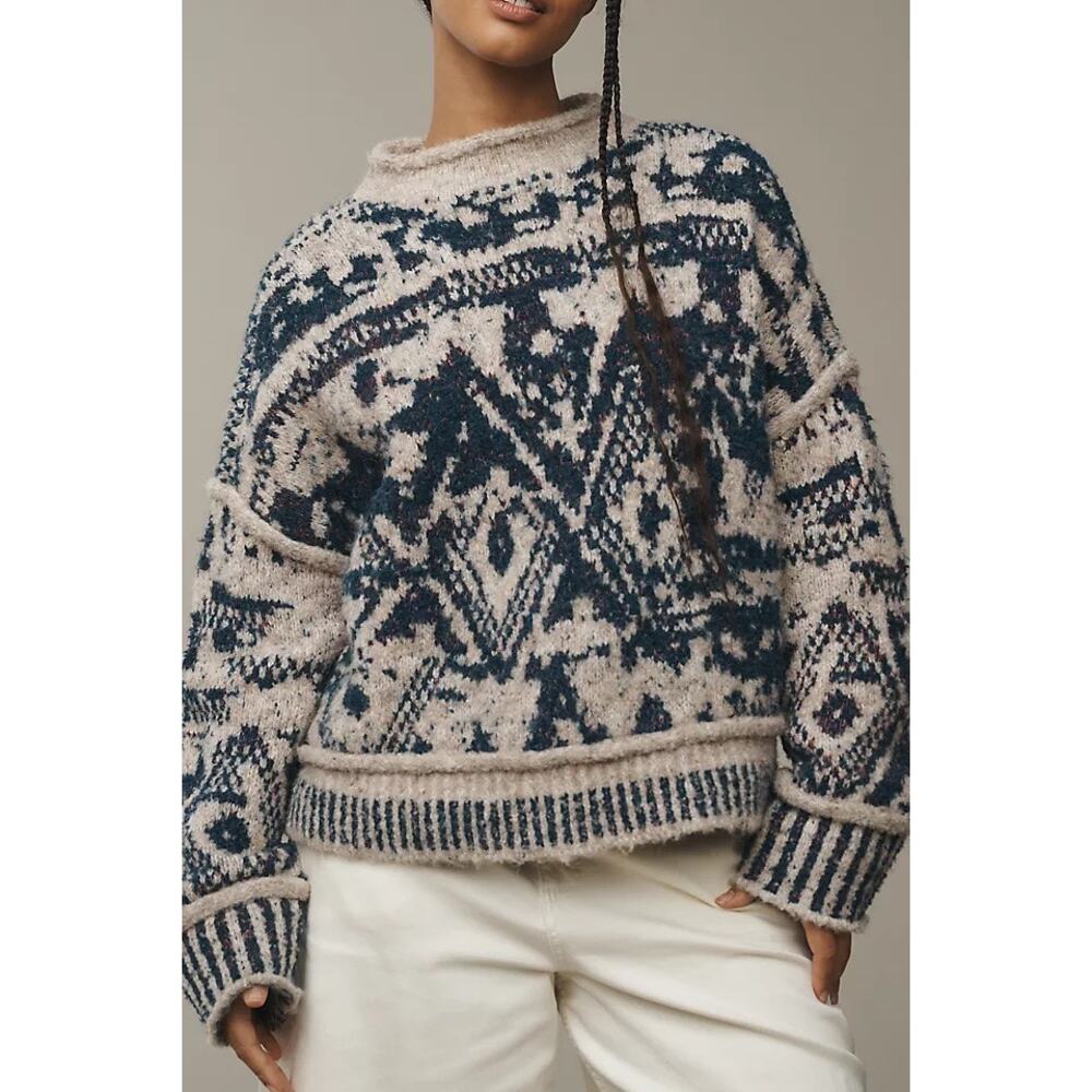 Anthropologie Pilcro Relaxed Roll-Neck Sweater XL